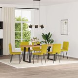  Jedilni stoli 6 kosov rumen žamet, (21822320) | Shoptok.si