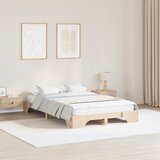vidaXL okvir postelje Naravni trden borov les 120 x 190 cm Cene