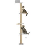 PawHut 5-nadstropno mačje drevo, 180 cm, mačji stolp z igralno žogo za mačke, svetlo sivo, (5000238642) | Shoptok.si