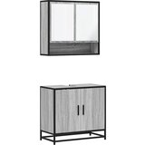 Maison Chic Kopalniški sestavi - Kopalniško pohištvo 2 kosa siva sonoma inženirski les, (21788348) | Shoptok.si