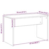  Toaletni stolac Artisan hrast 70x35x45 cm izrađeno drvo | shoptok.hr