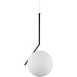 Toolight Stropna viseća svjetiljka Staklena kugla bijelo G107-1W BLACK WHITE | shoptok.hr