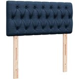 vidaXL Otomanski posteljni okvir z vzmetnico moder 90x190 cm blago, (21611471) | Shoptok.si