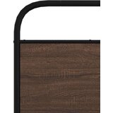 vidaXL Posteljno vzglavje rjavi hrast 75 cm jeklo in inženirski les, (21611841) | Shoptok.si