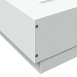 vidaXL Okvir kreveta s LED svjetlima bijeli 135 x 190 cm drveni | shoptok.hr