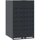 vidaXL Spremište za 6 kante za otpad antracit 414x79x117 cm čelično | shoptok.hr
