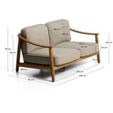 Kave Home Bež/u prirodnoj boji podstavljena vrtna sofa Elunda – | shoptok.hr