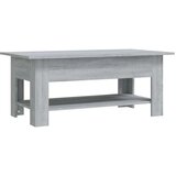 vidaXL Klubska mizica siva sonoma 102x55x42 cm iverna plošča | Shoptok.si