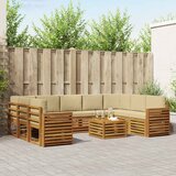  Set vanjskih sofa 10 kom. Prirodna i bež | shoptok.hr