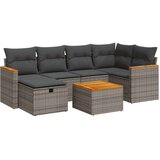 vidaXL 7-dijelni set vrtnih sofa sivi od poliratana | shoptok.hr