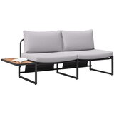  Vrtni kauč s jastukom Svijetlo siva 200,5 x 70 x 85,5 cm Čelik | shoptok.hr