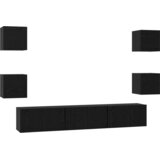 vidaXL Komplet TV omaric 7 pcs Črni hrast Srednja 180 x 30 x 30 cm | Shoptok.si