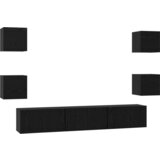 vidaXL Set TV komoda Ostalo 7 pcs Crni hrast Srednja 180 x 30 x 30 cm | shoptok.hr