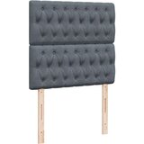 Box spring krevet s madracem tamnosivi 80 x 200 cm baršunasti | shoptok.hr