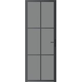  Unutarnja vrata 76 x 201,5 cm crna od ESG stakla i aluminija | shoptok.hr