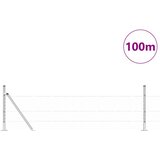  Heksagonalna ograda s betonskom osnovom 100 x 0,4 m Srebrna | shoptok.hr