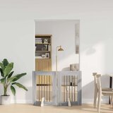  Vrata za pse z stojali 2 pcs Siva Sonoma 60 x 80 cm, (5000232746) | Shoptok.si