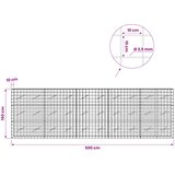  Gabion s žicom debljine 3,5 mm i mrežom 10x10 cm 500x10x150 cm | shoptok.hr