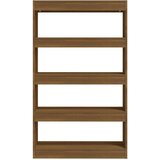 vidaXL knjižna omara/pregrada rjavi hrast 80x30x135 cm konstruiran les | Shoptok.si