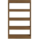 vidaXL Ormarić za knjige / pregrada smeđi hrast 80x30x135 cm iverica | shoptok.hr