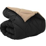 vidaXL Zimska posteljnina Črna in taupe 220 x 135 cm Mikrovlakna, (5000147247) Cene