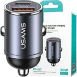 Usams OMREŽNI POLNILEC 1XUSB 1XUSB-C ZA TELEFON 30W PD FAST CHARGE, (22007297) | Shoptok.si