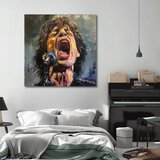 Mick Jagger Legenda na odru | 100% original akrilna poslikava 60x60 cm | Shoptok.si