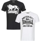 Lonsdale Men's t-shirt regular fit double pack | Shoptok.si