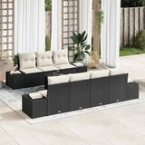  Sjedeća garnitura za vrt 8 kom. Crna i Krema poliratan 239 x 62 x 69 cm | shoptok.hr