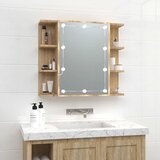 Ormarić s ogledalom LED boja hrasta sonome 70 x 16,5 x 60 cm | shoptok.hr