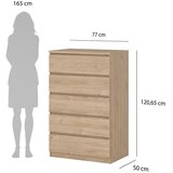 Tvilum Komoda v hrastovem dekorju v naravni barvi 77x121x50 cm Naia – | Shoptok.si