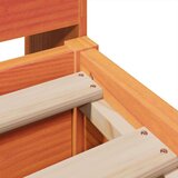 vidaXL Posteljni okvir brez vzmetnice vošč. rjav 200x200 cm borovina | Shoptok.si