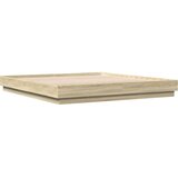  Okvir kreveta s LED svjetlima boja hrasta sonome 200 x 200 cm | shoptok.hr