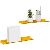  Polica na zidu s policom Zidne 2 pcs Žuta 40 x 9 x 2 5 cm - žuta boja senfa 40 x 9 cm 2 | shoptok.hr