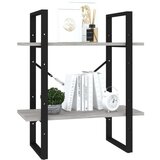 Ormarić za knjige s 2 razine boja betona 60x30x70 cm od iverice | shoptok.hr