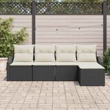  Set sofe 5 kom. Crna i Krema poliratan 233 x 117 x 85 cm | shoptok.hr