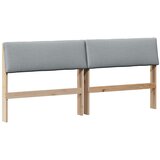  Tapecirani uzglavlje Svijetlo siva 180 cm Čvrsto borovo drvo | shoptok.hr