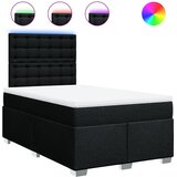  Krevet s oprugama i madracem crni 120 x 200cm od tkanine | shoptok.hr