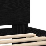 Postelja z LED lučmi Črna Hrast 90x200 cm Umetni les, (22008417) | Shoptok.si