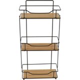 Tendance Trostruka polica 57X265X115CM BAMBUS MAT Crna 9163237 | Eponuda.com