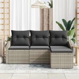  Set sofe s jastukom 4 pcs Svjetlosiva poliratan | shoptok.hr