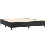  s oprugama i madracem crni 200x200 cm od umjetne kože | shoptok.hr