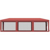 vidaXL Vrtni šotor z 8 mrežastimi stranicami rdeč 3x9 m HDPE | Shoptok.si