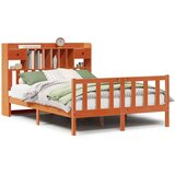 vidaXL Krevet s regalom za knjige bez madraca 140 x 190 cm od borovine | shoptok.hr