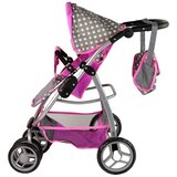 Kolica za lutke 2-in-1 Carrycot Stars - siva | shoptok.hr