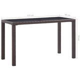  Vrtni stol smeđi 123 x 60 x 74 cm od poliratana | Eponuda.ba