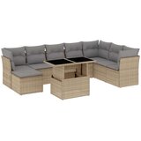  9-dijelni set vrtnih sofa s jastucima bež od poliratana | shoptok.hr