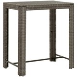  7-dijelni vrtni barski set s jastucima sivi od poliratana Siva 100 x 60.5 x 110.5 cm | shoptok.hr