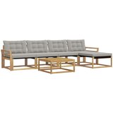  Set vanjskih sofa 6 kom. Bijela i svjetlosiva | shoptok.hr