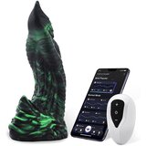 HiSmith WDA015-M Wildolo Glow in the Dark Fantasy Dildo Vibrator with App 24cm Green Cene